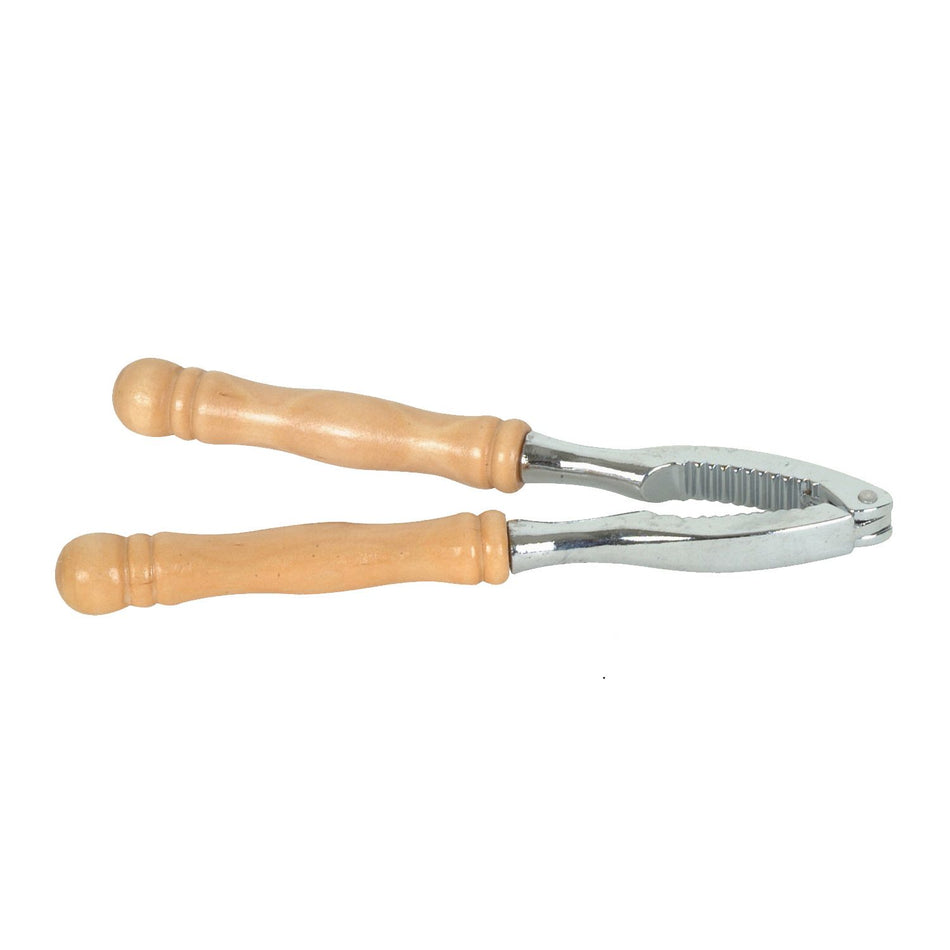 6" x 1-1/3" x 1/2", Lobster Cracker with Wooden Handle, Metal & Wood