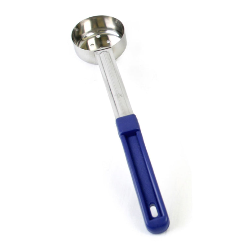 Thunder Group SLLD102P 2 Oz Portion Controller Perforated Plastic Handle Blue Stainless Steel