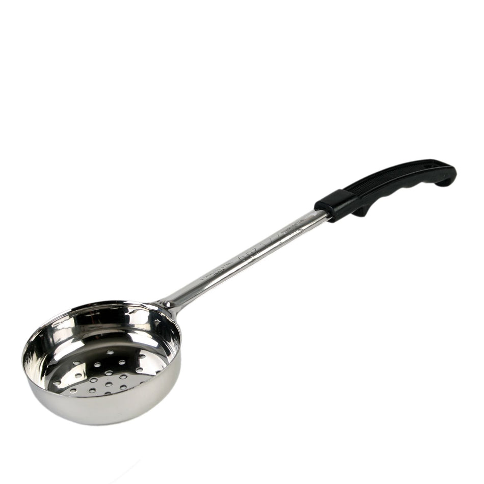 6 oz, 14-1/4" x 4" x 2", Perforated Portion Controller, Black Color, Stainless Steel Body (1mm Thickness) with Polypropylene Handle, Color Coded, Dishwasher Safe, Each Grip Surface, One-Piece Construction
