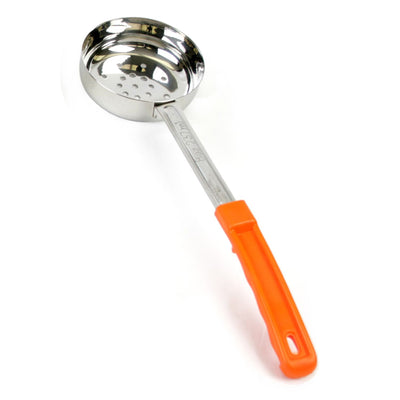 Thunder Group SLLD108P 8 Oz Portion Controller Perforated Orange Handle Stainless Steel