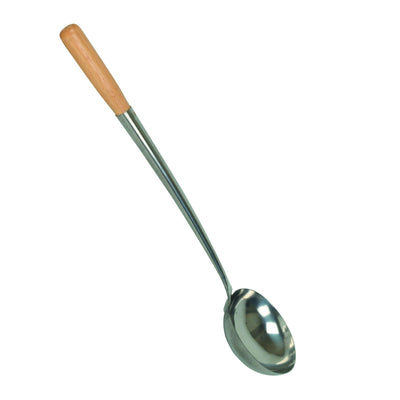 Thunder Group SLLD311 10 Oz Chinese Serving Ladle with Wood Handle Stainless Steel