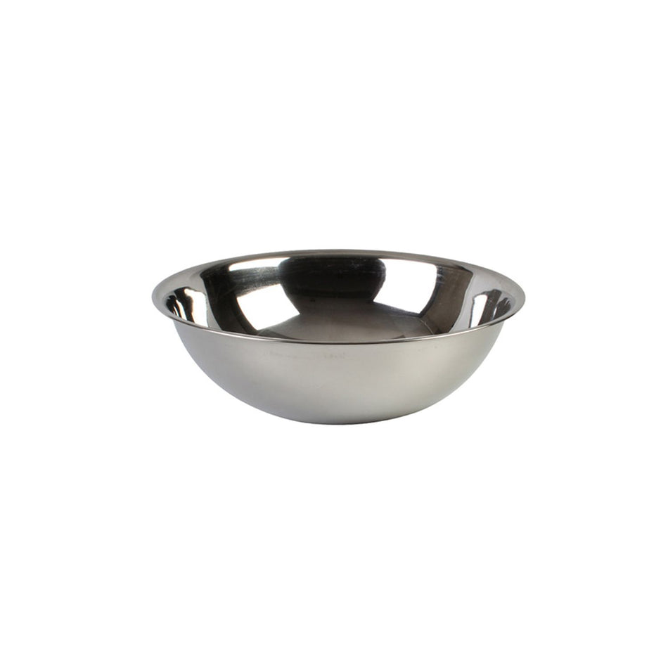 16 qt, 17-5/8" Diameter x 5-3/8" Height, Flat Base Mixing Bowl with curved lip, Stainless Steel, True 22 Gauge, 0.8mm Thickness, Heavy-Duty