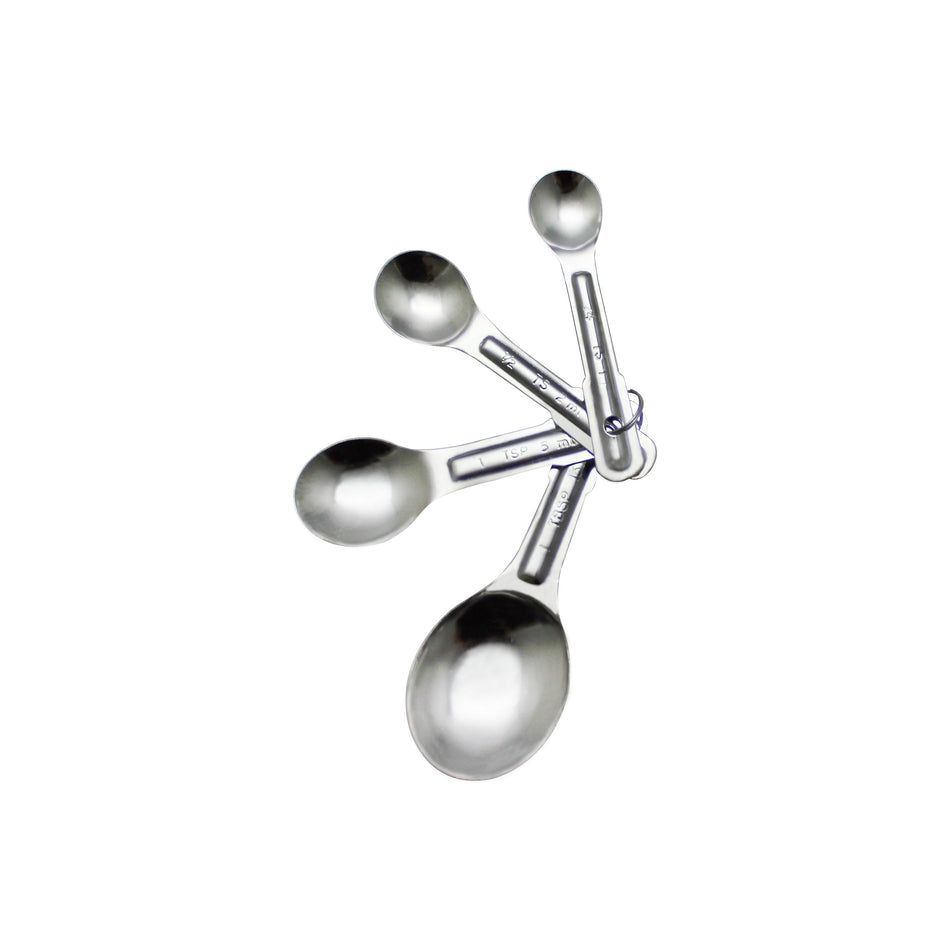 1/4, 1/2, 1 Teaspoon, 1 Tablespoon Measuring Spoon Set, Stainless Steel