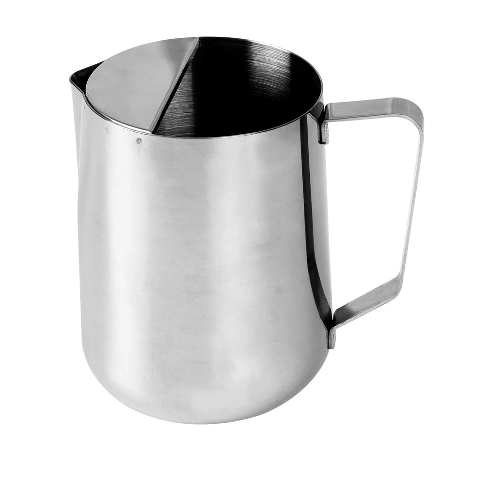 66 oz, 5-1/8" Diameter x 6-5/8" Height, Pitcher, Stainless Steel, with Ice Guard to prevent spilling of water and ice