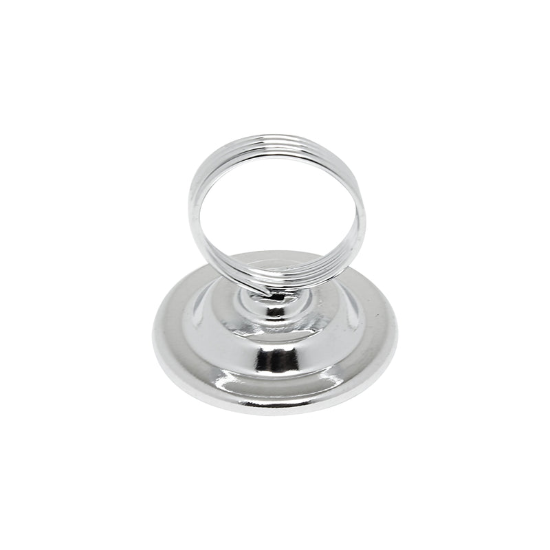 Thunder Group SLMH002 Menu Card Clip Stainless Steel Round Flat Base 24 Count