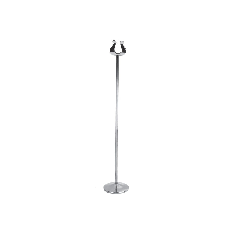 Thunder Group SLMH018 18 Inch Harp Style Table Card Stand Stainless Steel with Weighted Base