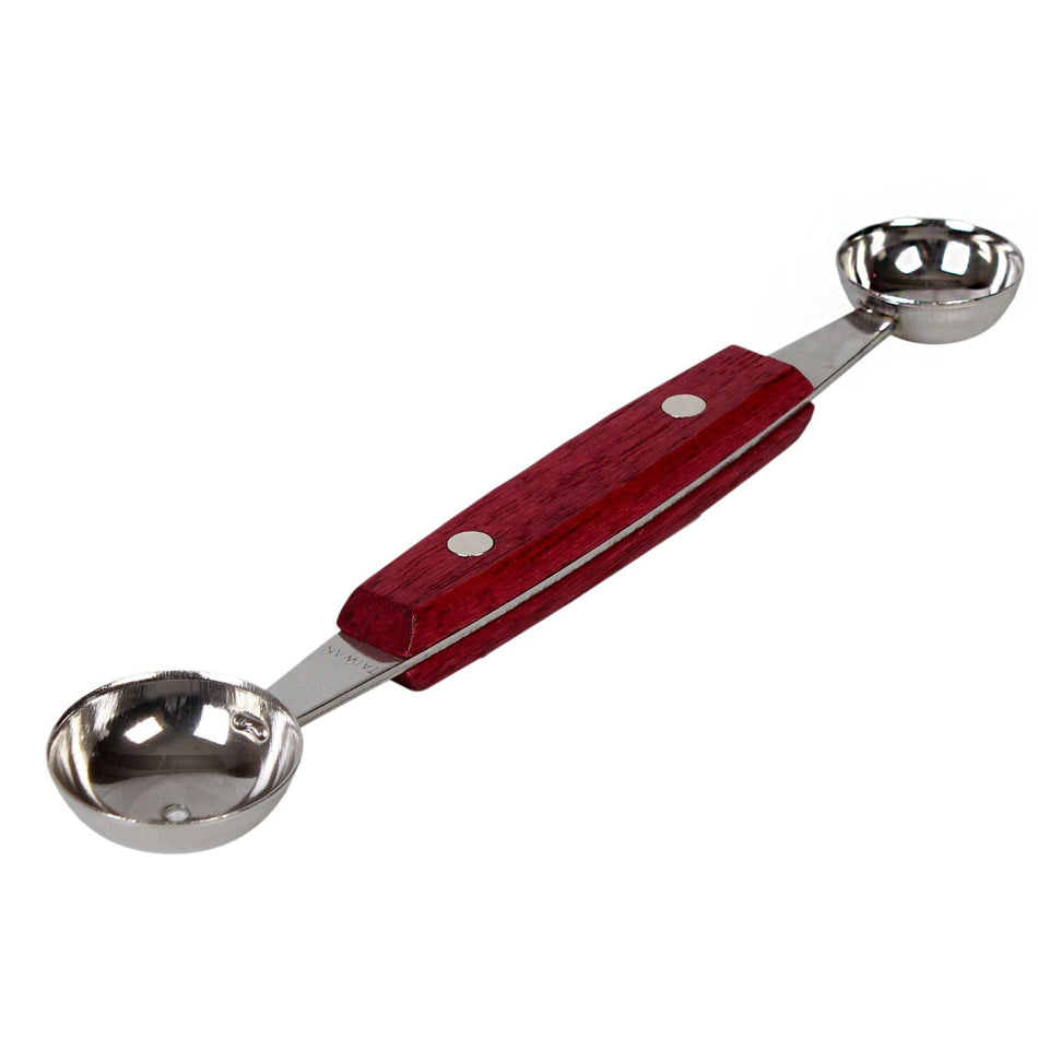 7" x 1-1/4" x 5/8", Stainless Steel Deluxe Ballers with Wooden Center Grip