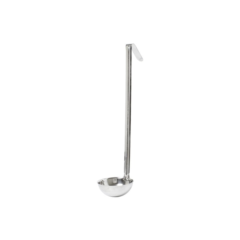 Thunder Group SLOL005 4 Oz Stainless Steel Ladle Hooked Handle One-piece Construction