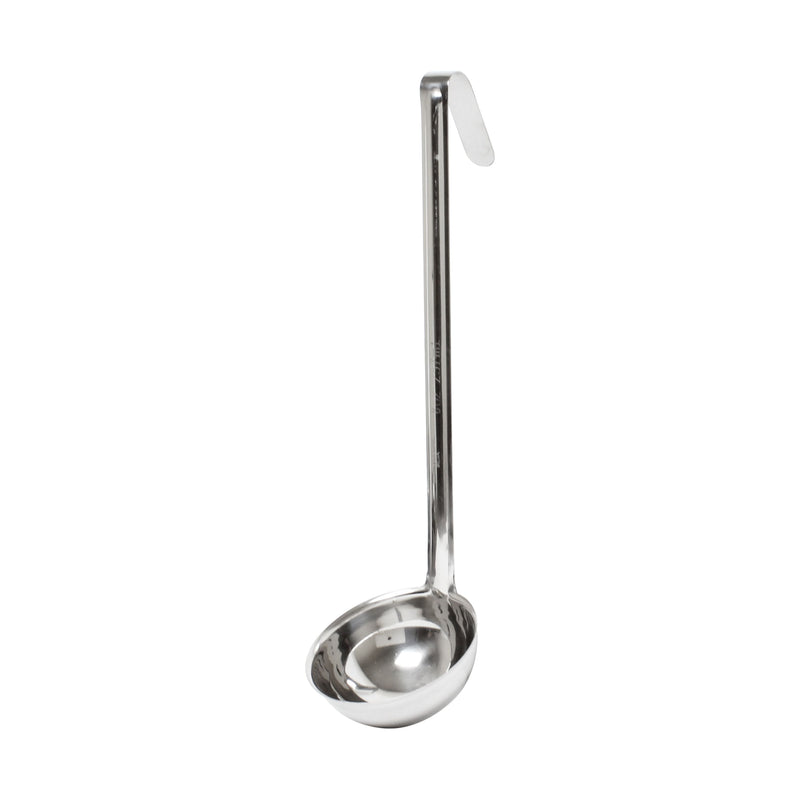 Thunder Group SLOL007 8 Oz Ladle One-piece Construction Hooked Handle Stainless Steel