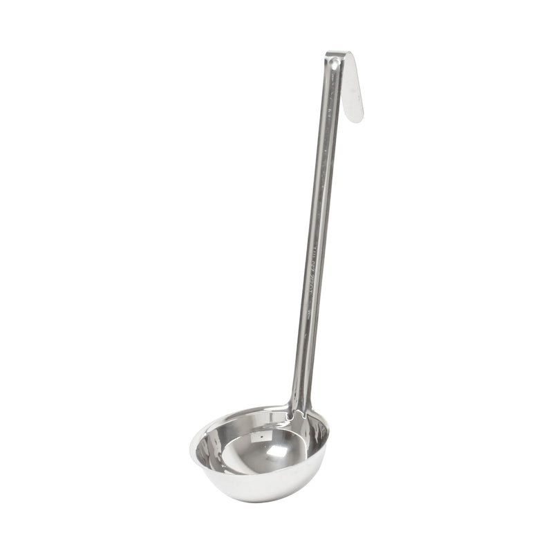 Thunder Group SLOL007H 10 Oz Ladle One-piece Construction Hooked Handle Stainless Steel