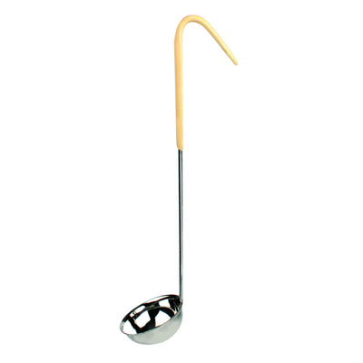 Thunder Group SLOL204 3 Oz Serving Ladle Heat-Resistant Vinyl Handle Stainless Steel Ivory