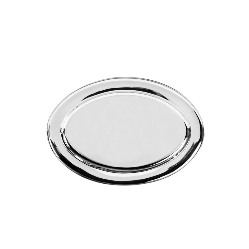 Thunder Group SLOP024 24 Inch Serving Platter Oval Stainless Steel Mirror Finish