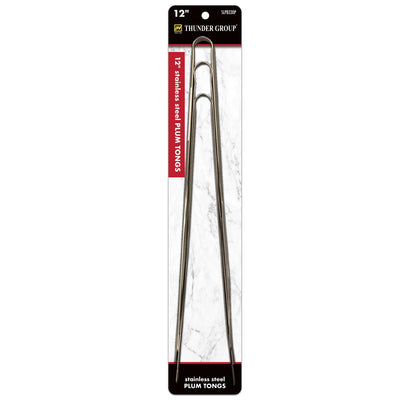 Thunder Group SLPB330P 12 Inch Tongs Utility Silver Stainless Steel Pack of 3