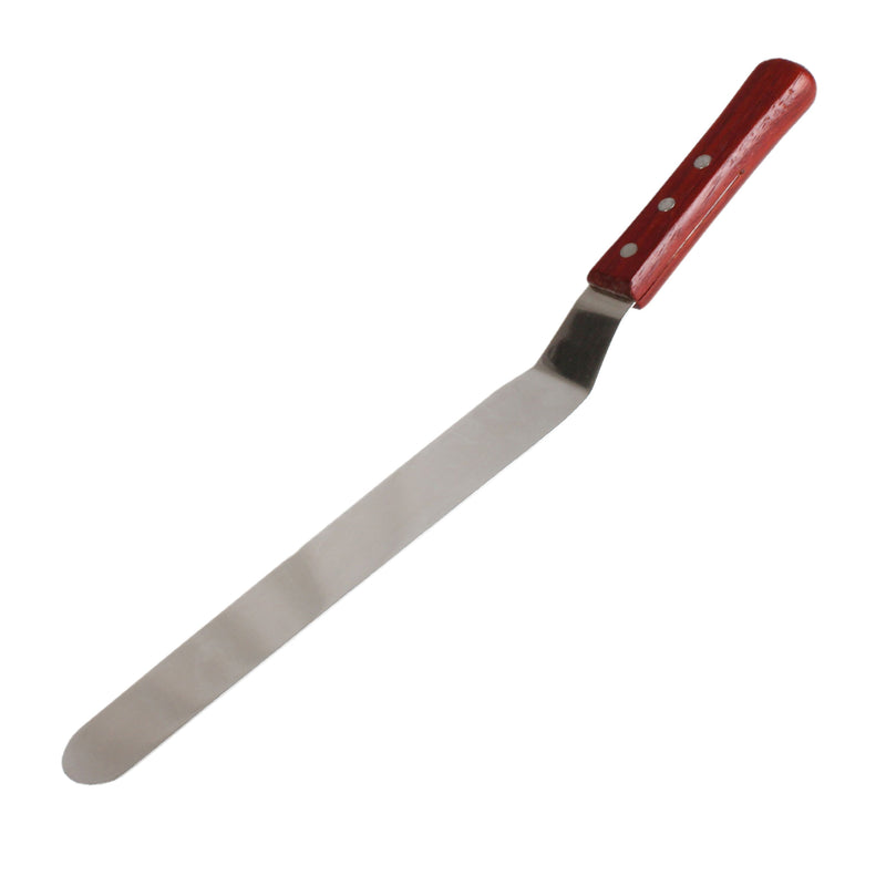 Thunder Group SLPSP010C 9-1/2 Inch Offset Spatula with Wood Handle Stainless Steel