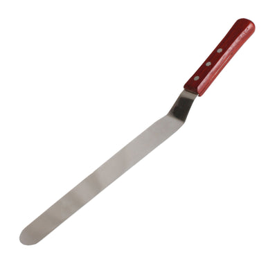 Thunder Group SLPSP010C 9-1/2 Inch Offset Spatula with Wood Handle Stainless Steel