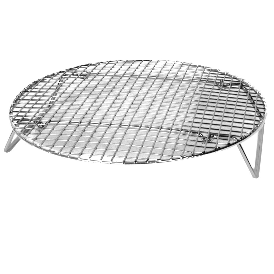 14-3/4" Diameter x 2-3/8" Height, Round Steam Rack, Nickle Plated