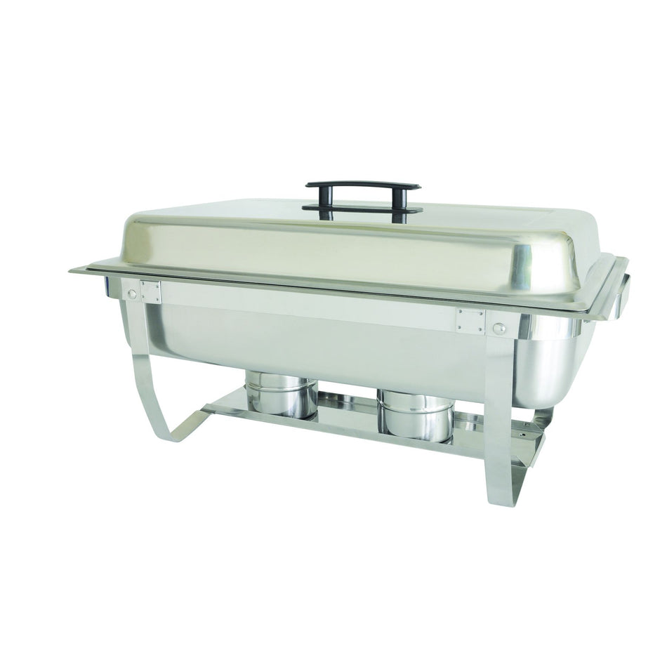 Thunder Group SLRCF001F 8 Quart Chafer Canned Heat Stainless Steel with Foldable Stand