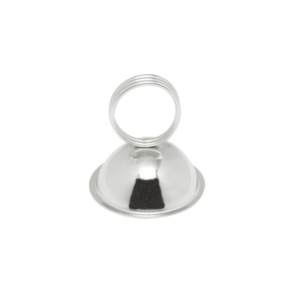 2-1/4" Diameter base with 2-1/4" Diameter Ring, Menu Clip 3 Ring, Chrome Plated Iron