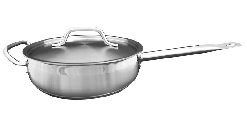 Thunder Group SLSAP4030 3 Quart Stainless Steel Sauté Pan with Lid