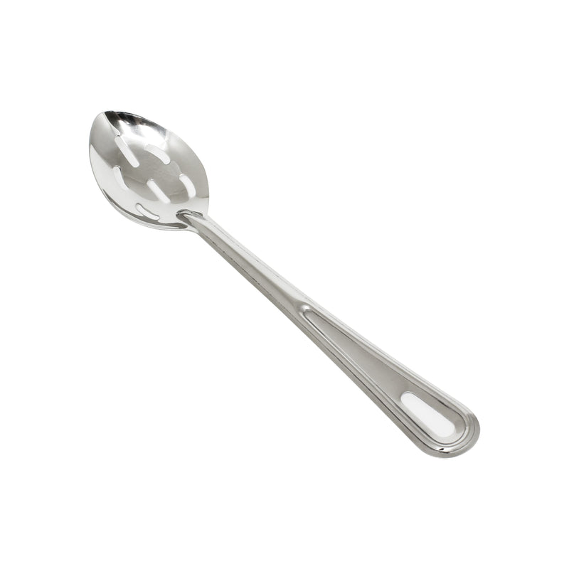 Thunder Group SLSBA212 13 Inch Slotted Basting Spoon with Flat Handle Stainless Steel