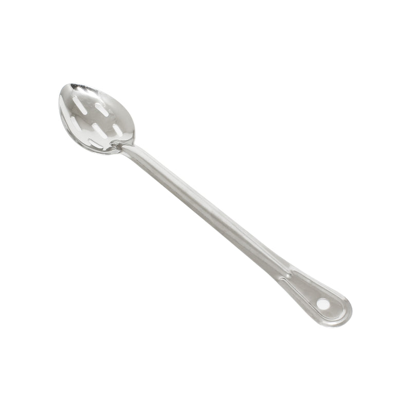 Thunder Group SLSBA312 15 Inch Basting Spoon Slotted Flat Handle Stainless Steel
