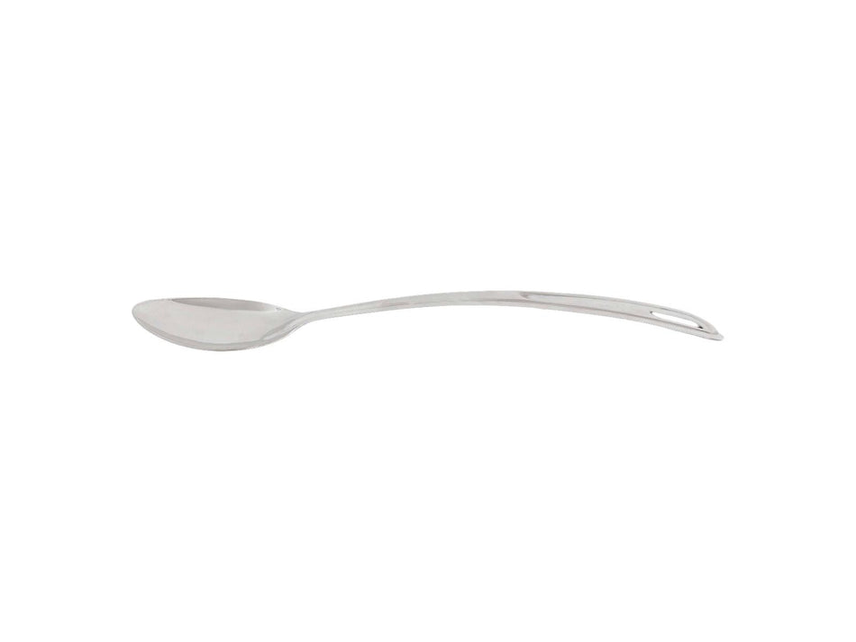 4" x 2-3/4", 7-1/4" Handle, Solid Curved Basting Spoon with 1-1/2" x 1/2" Hanging Slot, Stainless Steel, 18 Gauge, 1.2 mm Thickness, Heavy-Duty