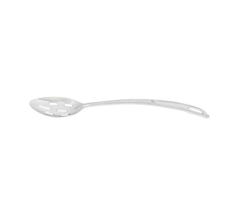 Thunder Group SLSBA412 11 Inch Slotted Basting Spoon with Curved Handle Stainless Steel