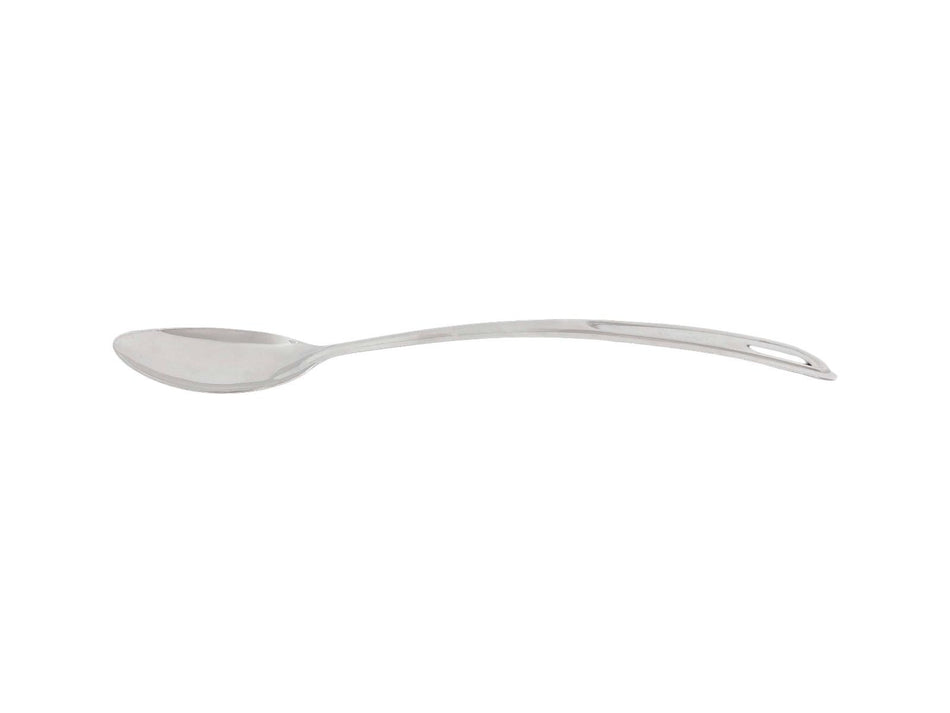 4" x 2-3/4", 9" Handle, Solid Curved Basting Spoon with 1-1/2" x 1/2" Hanging Slot, Stainless Steel, 18 Gauge, 1.2 mm Thickness, Heavy-Duty