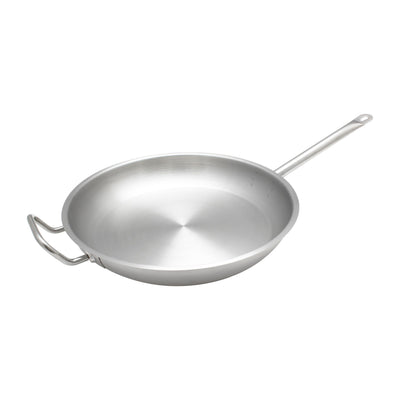 Thunder Group SLSFP014 14 Inch Fry Pan Induction Ready with Welded Handle Stainless Steel
