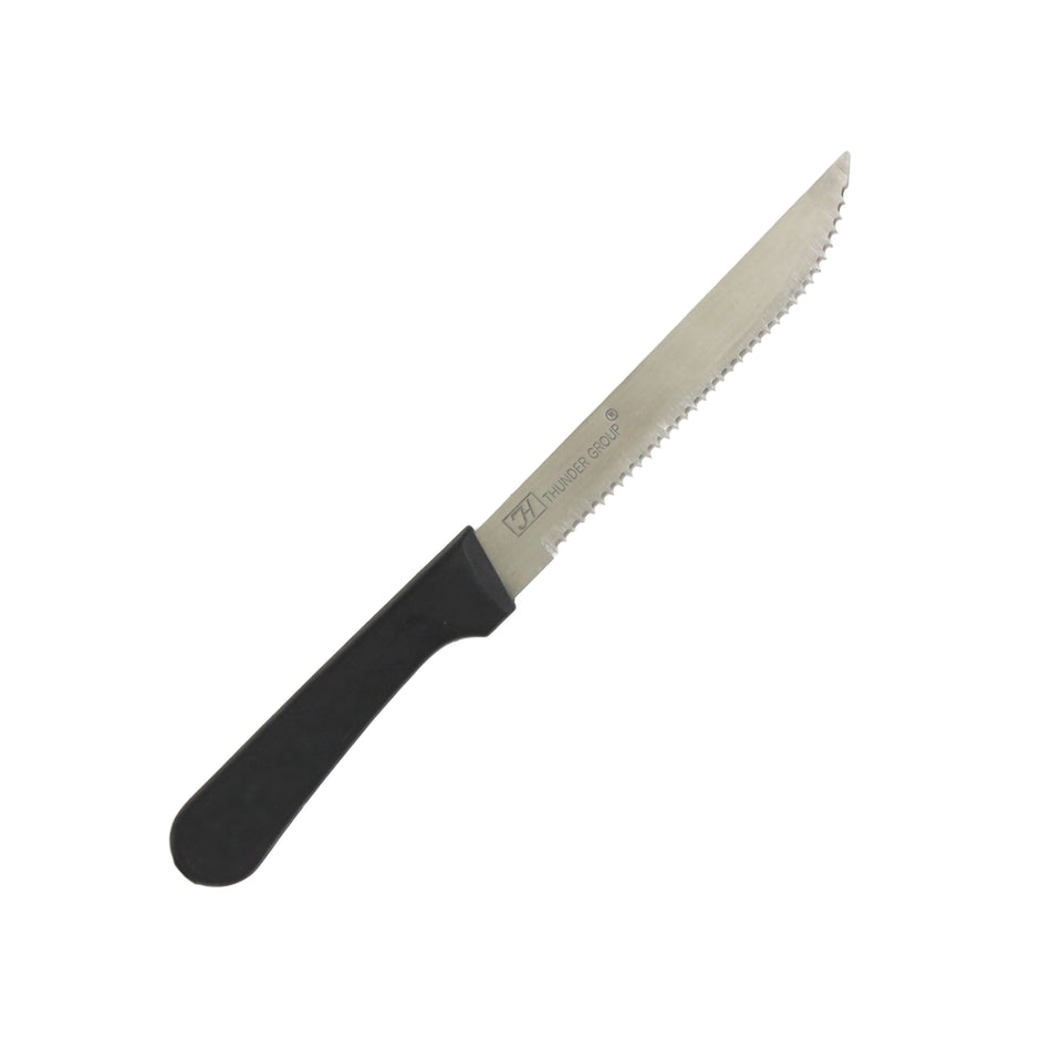 12 Pack 4-3/4" Pointed Tip, 8-5/8" Overall Length x 3/4" Overall Width, Steak Knife, Stainless Steel with Plastic Handle