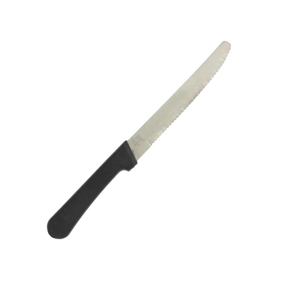 12 Pack 5" Blade Round Tip, 8-5/8" Overall Length x 3/4" Overall Width, Steak Knife, Stainless Steel with Plastic Handle