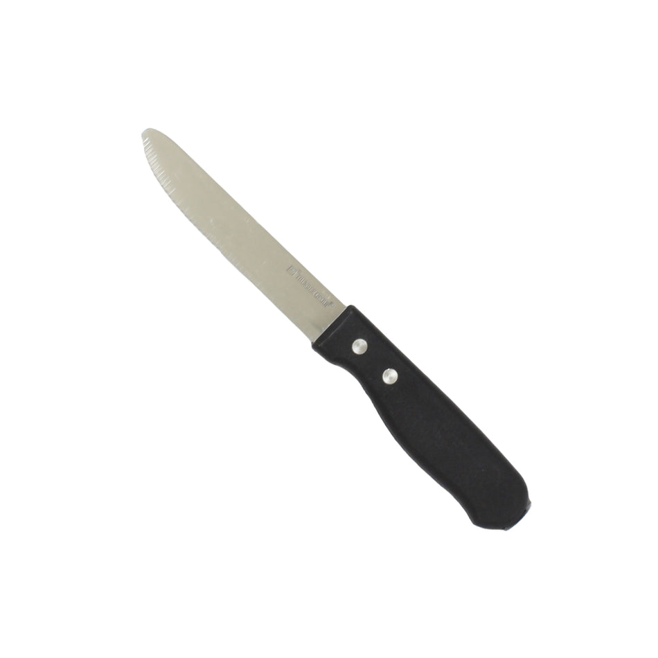12 Pack 5" Blade Round Tip, 10" Overall Length x 1-1/4" Overall Width, Jumbo Knife, Stainless Steel with Plastic Handle