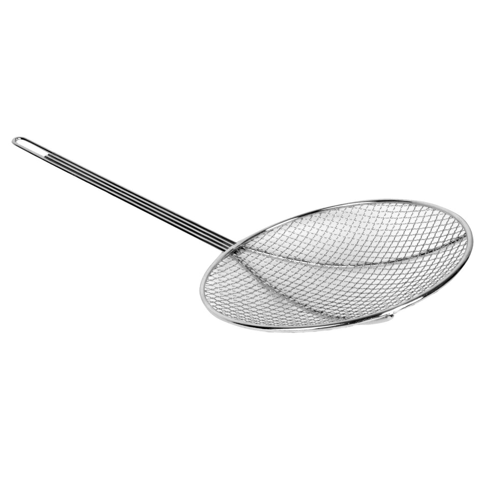 5" Diameter x 17-1/2 Length, Round Wire Skimmer, Nickel Plated, Easy to Clean