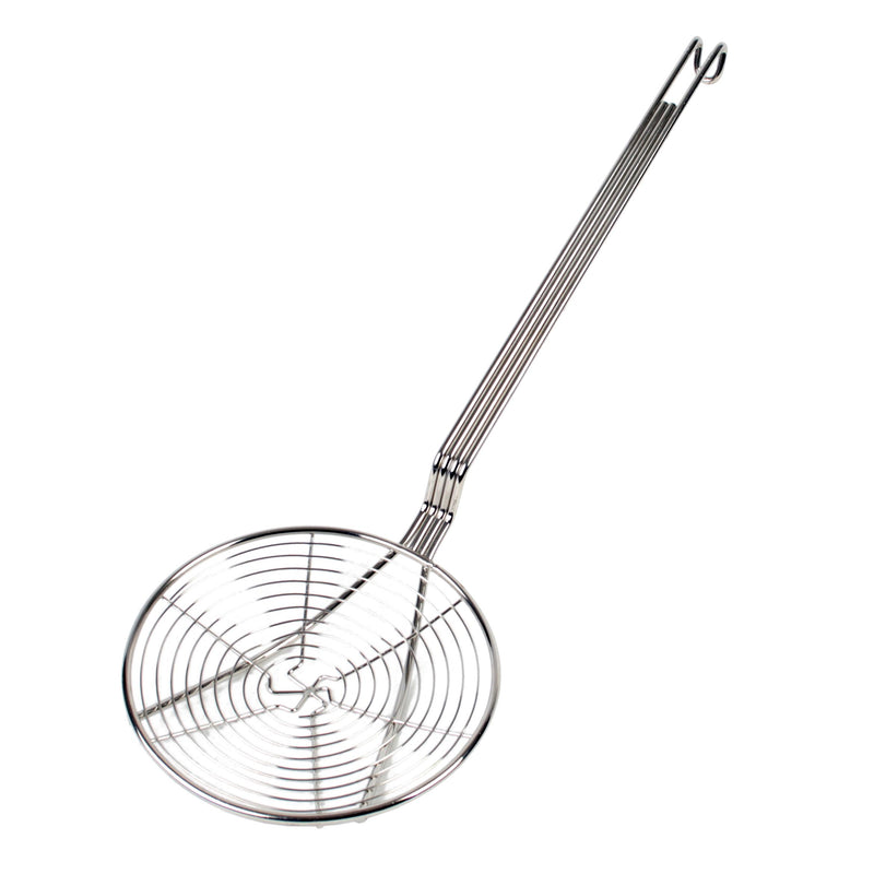 Thunder Group SLSKS007 7 Inch Diameter Skimmer Nickel Plated with Hooked Handle