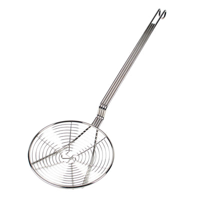 Thunder Group SLSKS007 7 Inch Diameter Skimmer Nickel Plated with Hooked Handle