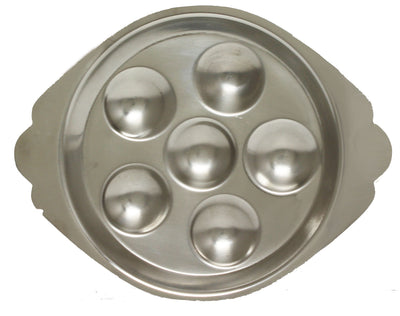 Thunder Group SLSN006D 6 Wells Snail Dish with Stainless Steel Finish
