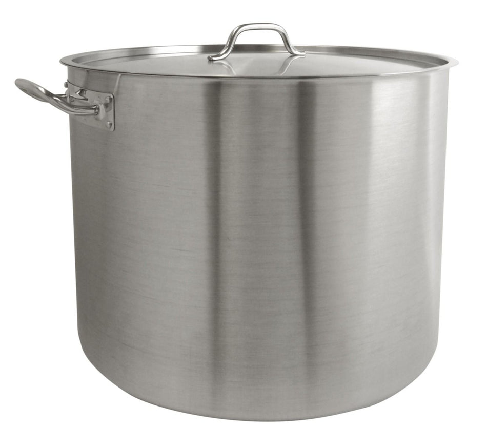 Thunder Group SLSPS4080 80 Qt Stainless Steel Stock Pot with Lid Induction Ready