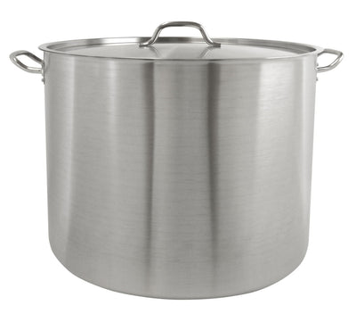 Thunder Group SLSPS4080 80 Qt Stainless Steel Stock Pot with Lid Induction Ready