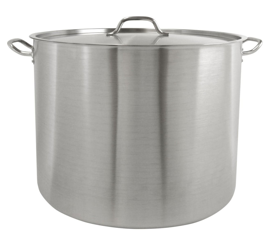 Thunder Group SLSPS4080 80 Qt Stainless Steel Stock Pot with Lid Induction Ready