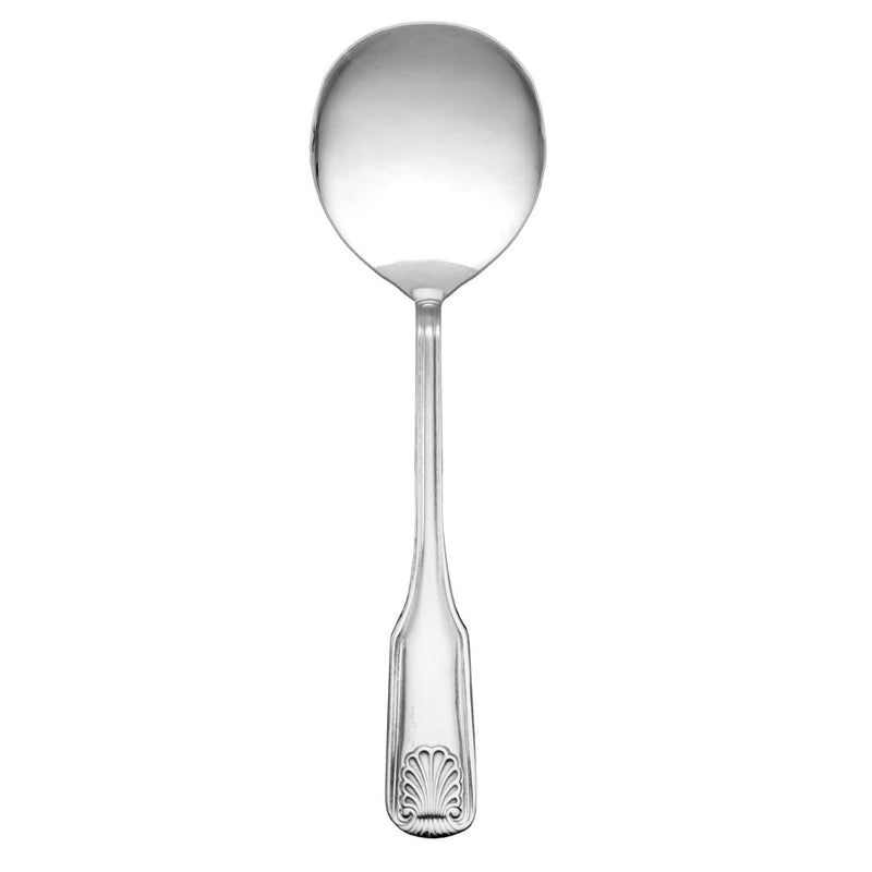 Thunder Group SLSS003 6.22 Inch Bouillon Spoon Sea Shell Mirror Finish Stainless Steel