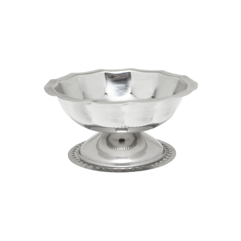 5 oz Footed Sherbet Dish, Mirror-Finish Stainless Steel Dessert Cup (Thunder Group SLSSD005)