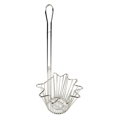 Thunder Group SLTB018R 8 Inch Taco Salad Basket Round Nickel Plated Steel with Drainage
