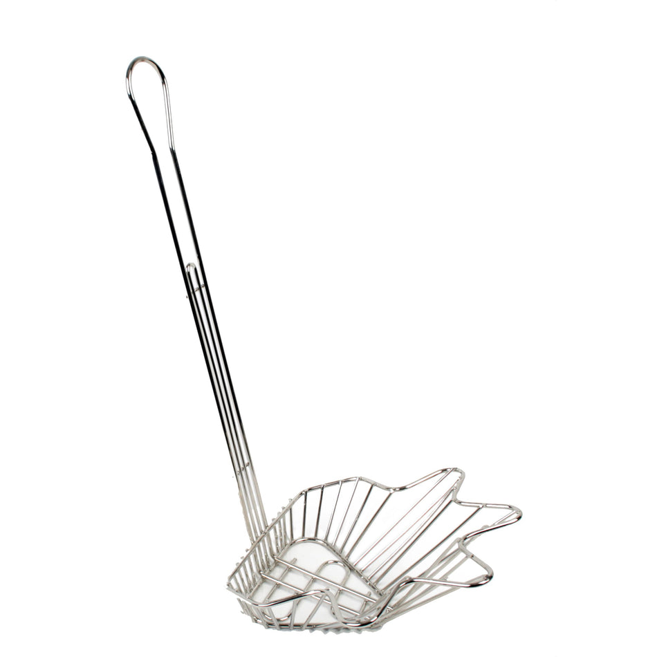 9-1/4" x 8-7/8" x 16-3/4", Taco Salad Bowl Basket, Triangle Shape Base, Nickel Plated, (Taco Slot Size: 5-7/8" x 1-1/4" x 3-1/8"),