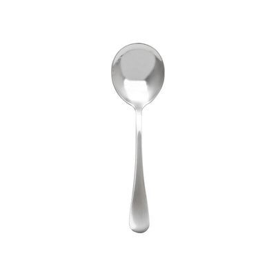 Thunder Group SLTE103 5.89 Inch Bouillon Spoon Simple Line-trimmed Handle 18/0 Stainless Steel Bright Finish