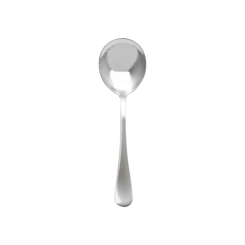 Thunder Group SLTE103 5.89 Inch Bouillon Spoon Simple Line-trimmed Handle 18/0 Stainless Steel Bright Finish