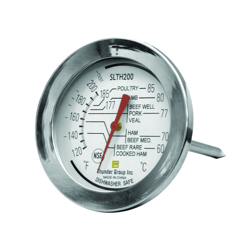 Thunder Group SLTH200 Meat Thermometer Dial Stainless Steel with Stem