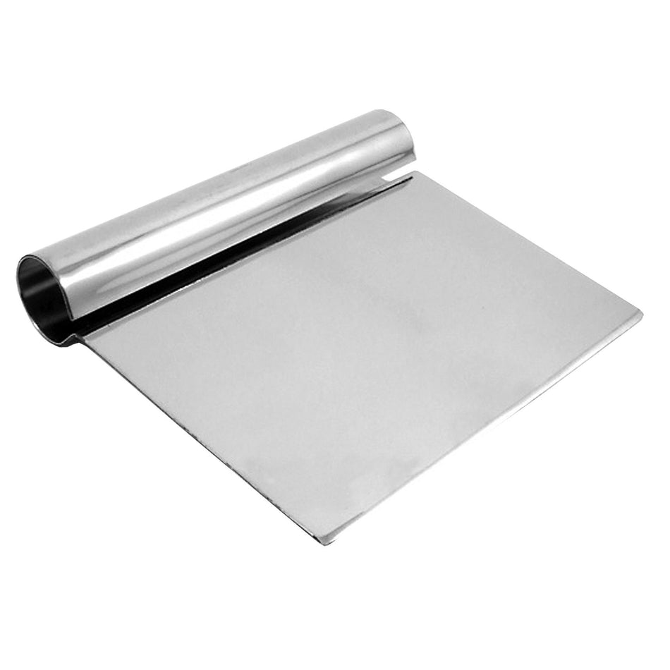 5-1/4" x 4-1/4" x 1-3/8", Dough Scraper, Stainless Steel Blade with Rolled Handle