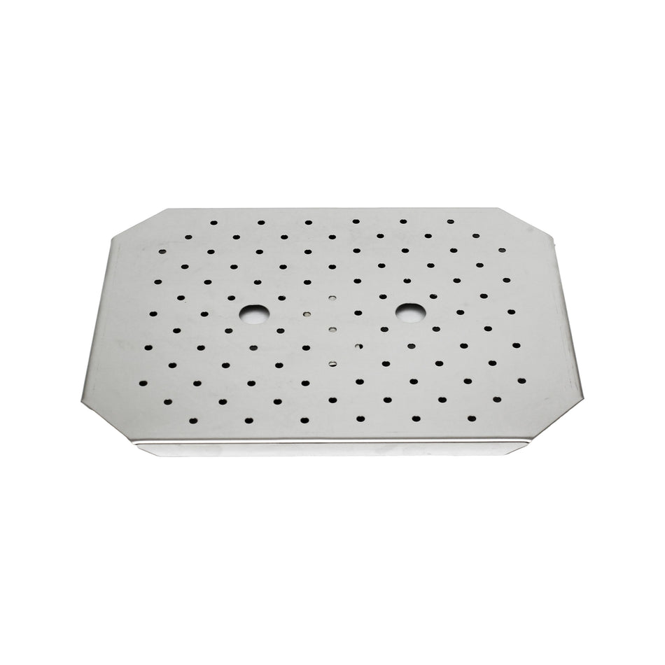 10-1/2" x 8-1/4" x 3/8" False Bottom with finger holes allow easy removal from Pan, Stainless Steel
