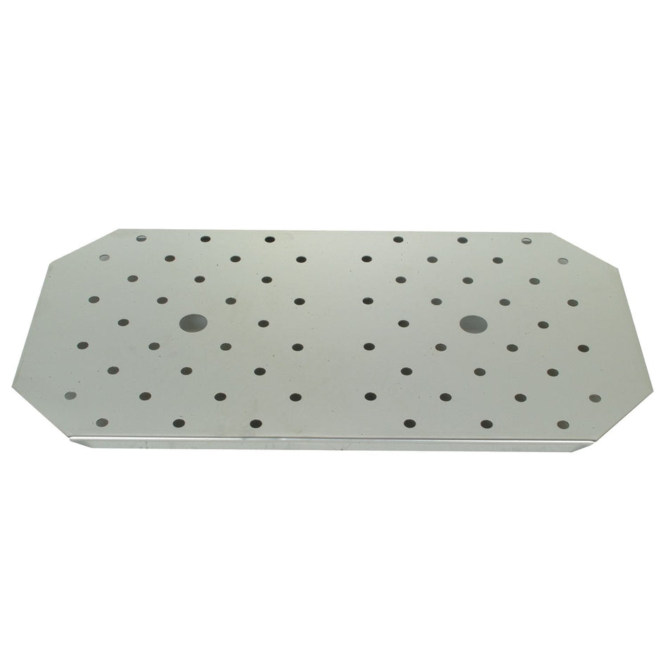 17" x 8-3/4" x 3/8" False Bottom with finder holes allow easy removal from Pan, Stainless Steel
