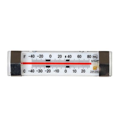 Thunder Group SLTHL080 Dual Scale Tube Thermometer Stainless Steel -40 to 80 F